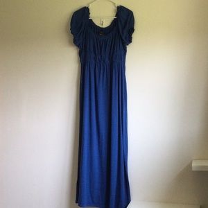 Wrapper Royal Blue Maxi Dress, size 1X